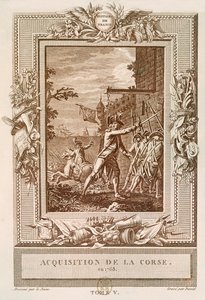 Oppkjøpet av Korsika i 1768, gravert av David